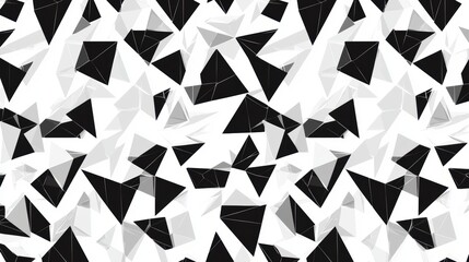 A repeating pattern of black and white triangles.