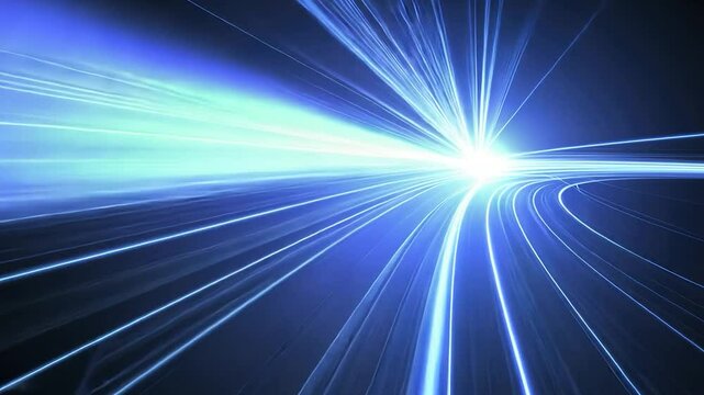 Fast-moving light streaks in tunnel