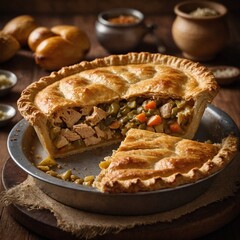 Chicken Pie &ndash; Hearty Baked Meal in Full HD