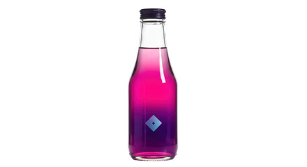 Isolated Bottle of Pink Liquid