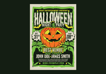 Halloween Night Party Flyer Template