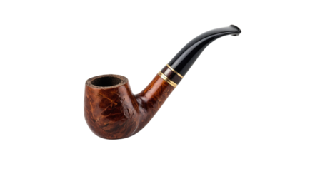 Tobacco pipe isolated on transparent background
