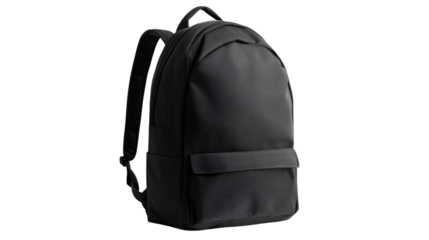 Professional Mockup Black School Backpack on White Background for Adobe Stock Photos