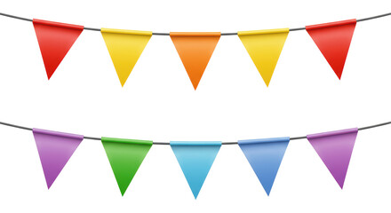 Isolated Colorful Bunting Decoration