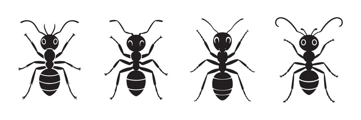 Set of ant vector icon. Ant icon. Ant collection symbol set. Vector illustration eps 10