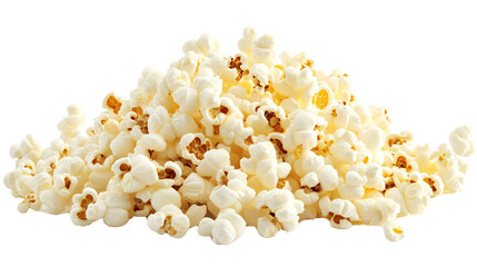 Crisp Popcorn Isolated on Transparent and White Background for Design Projects