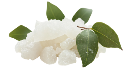 Professional High Angle View Camphor Gum Isolated on White Background