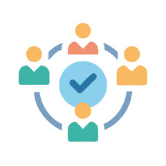 Team Collaboration with Positive Feedback Loop in Flat Design