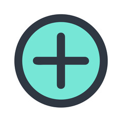 Minimalist add icon design in flat style illustration