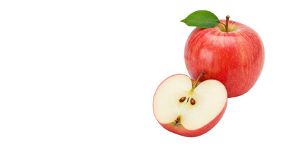 Isolated sliced apple