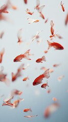 Fishes in motion, soft focus