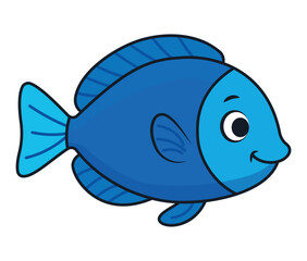 illustration of a bluegill fish on white background.