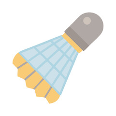 Vector badminton shuttlecock graphic illustration against black background