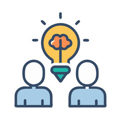 Brainstorming session with new ideas and collaborative thinking