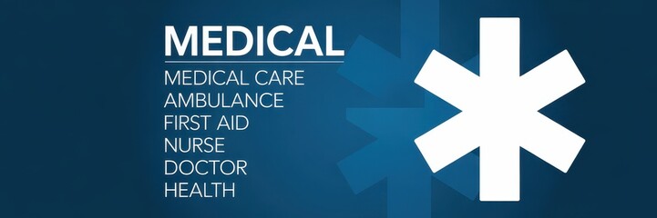 Obraz premium Essential medical services highlighted in a graphic design