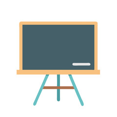 Illustration of a chalkboard on stand with piece of chalk © MD KAOSAR JAHID