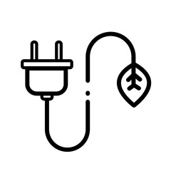 eco energy, clean energy – vector icon