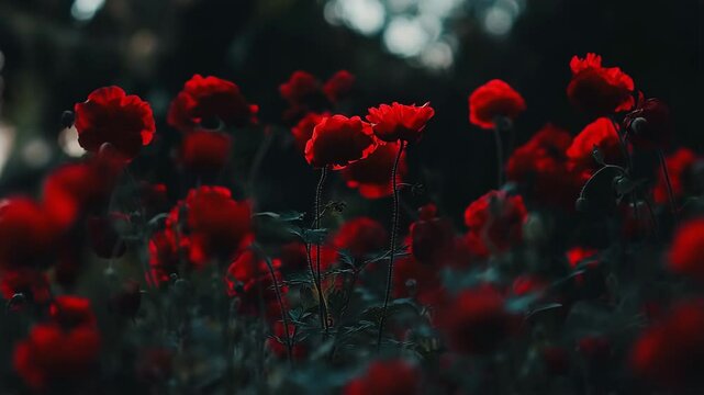 red flower background, grass and flowers, garden, nature, beautiful, wildflower, pink flower, spring