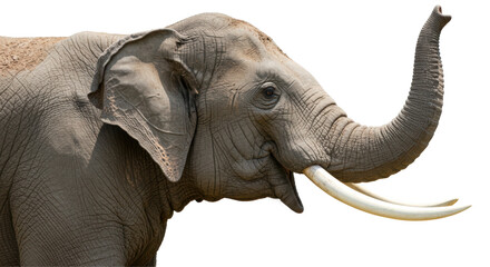 Obraz premium Isolated Side Portrait of an Elephant