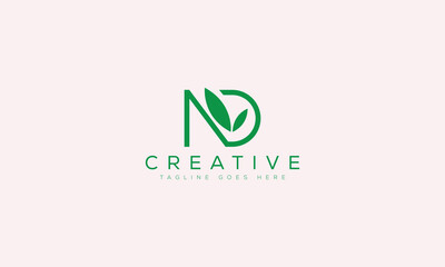 Letter ND logo design template vector illustration