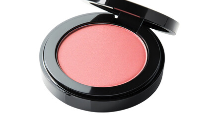 Soft Pink Powder Blush Palette on White Background for Makeup Professionals and Beauty Enthusiasts