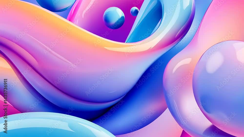Poster Captivating swirls of vibrant colors create a mesmerizing visual experience in an abstract art display Generative AI