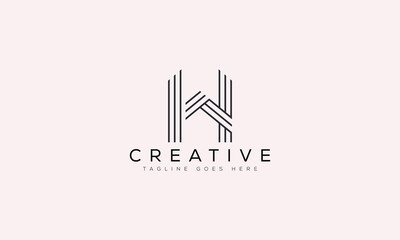 Letter H logo design template vector illustration