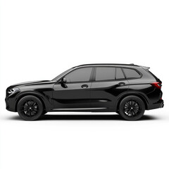 Fototapeta premium Black luxury SUV showcased elegantly on white background