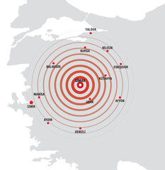 Simav earthquake seismic activity impacting surrounding Turkish cities