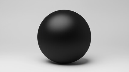 A 3D rendered black sphere.