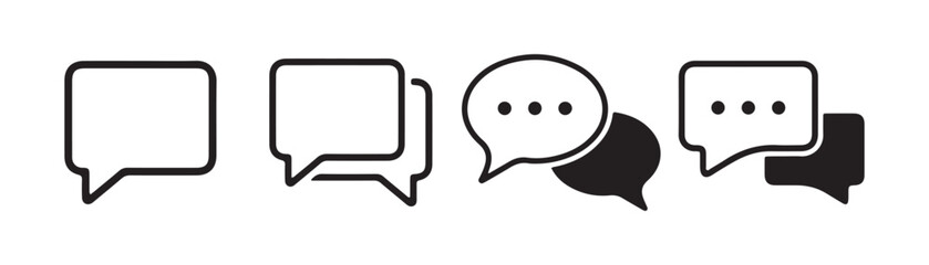 Fototapeta premium Set of message icon collection. Text message icon. Vector illustration eps 10