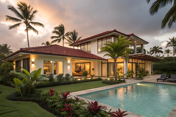 Luxury Modern House with Pool and Garden