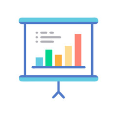 Presentation chart showcasing business data analysis for growth