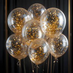 golden christmas balls