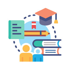 Education and Learning Concept with Graduation Cap and Books