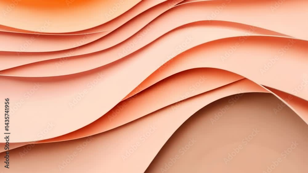 Poster captivating layers of warm peach tones elegantly flow and intertwine in a mesmerizing display of tex