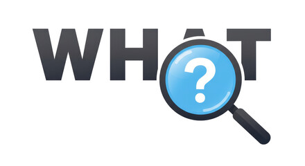 Isolated Magnifying Glass on What