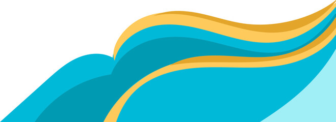 Teal Streamlined Corner Flow with Copy Space - Modern Vector Background