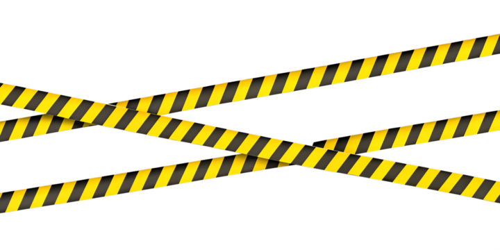 caution tape onno background in PNG format.	