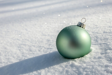 Christmas Ornament on Snow