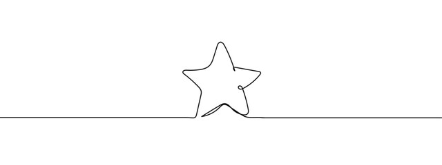 continuous lines cute stars hand drawn line drawing illustration, vector, transparent background.