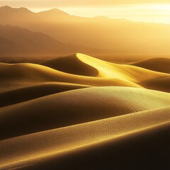 Golden Desert Sunrise: Majestic Dunes