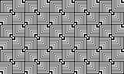 vintage pattern overlapping Vector seamless  in art deco style. Modern stylish abstract texture. Repeating geometric tiles from striped elements