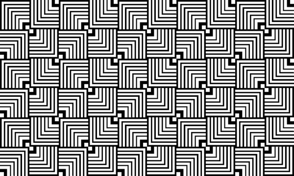 vintage pattern overlapping Vector seamless  in art deco style. Modern stylish abstract texture. Repeating geometric tiles from striped elements