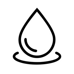 A simple yet striking illustration of a water drop, rendered with clean lines. conveys the essence of purity, freshness, and the vital role of water.