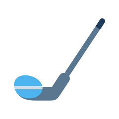 Minimalist golf club and golf ball illustration against black