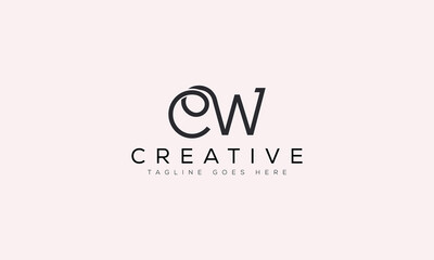 Letter CW logo design template vector illustration