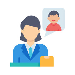 Obraz premium Businesswoman having an online video call with client