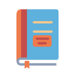 Obraz premium A Flat Design Illustration of a Closed Book
