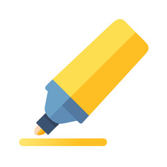 Yellow marker drawing a line on a black background